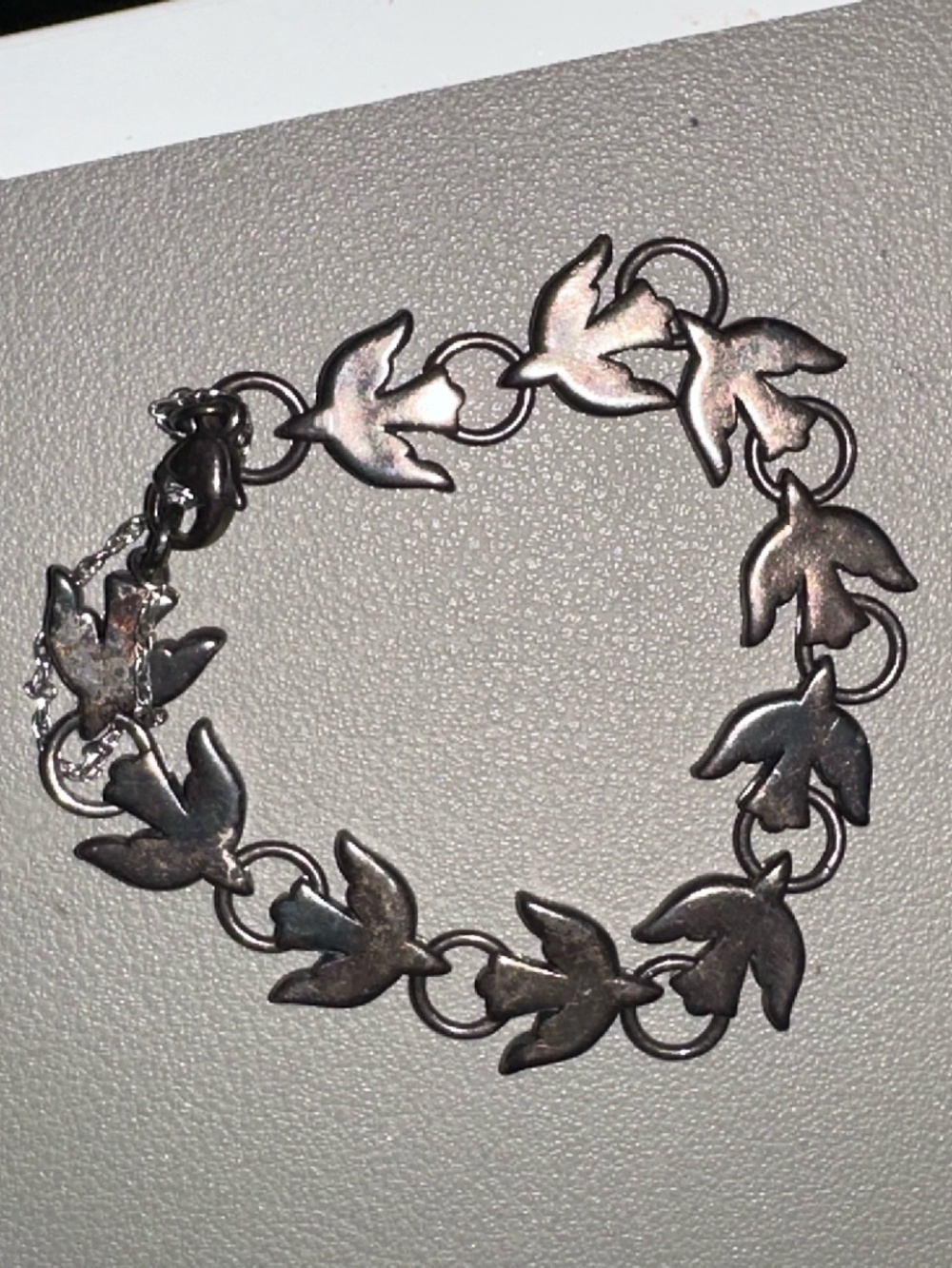 RARE Retired James Avery Descending Dove Sterling Silver Bracelet